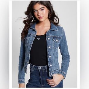 Guess Denim Jean Jacket Size M- dark denim.